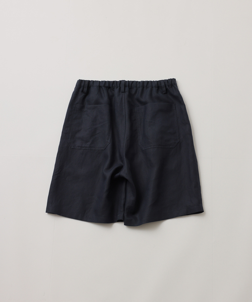 UNFOLLOW（アンフォロー）の「【FOLL / フォル】ramie oxford baggy shorts（その他パンツ・メンズ・ネイビー/グレー・3/2）」の4枚目の写真