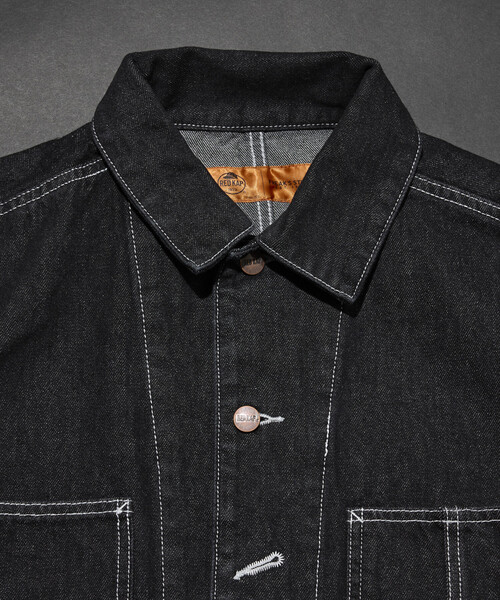 RED KAP(レッドキャップ)の「RED KAP/レッドキャップ 別注 CHORE COAT/チョアコート デニム ヒッコリー(ブルゾン・メンズ・ブラック/その他13/その他7・LARGE/MEDIUM)」の5枚目の写真