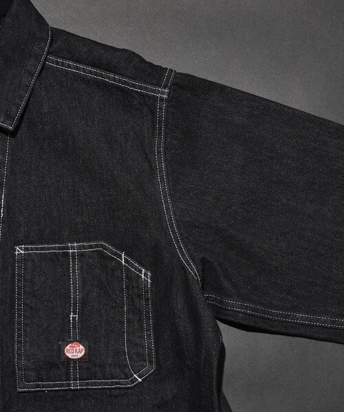 RED KAP(レッドキャップ)の「RED KAP/レッドキャップ 別注 CHORE COAT/チョアコート デニム ヒッコリー(ブルゾン・メンズ・ブラック/その他13/その他7・LARGE/MEDIUM)」の7枚目の写真