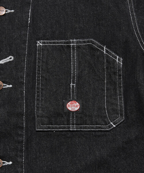 RED KAP(レッドキャップ)の「RED KAP/レッドキャップ 別注 CHORE COAT/チョアコート デニム ヒッコリー(ブルゾン・メンズ・ブラック/その他13/その他7・LARGE/MEDIUM)」の8枚目の写真