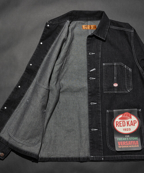 RED KAP(レッドキャップ)の「RED KAP/レッドキャップ 別注 CHORE COAT/チョアコート デニム ヒッコリー(ブルゾン・メンズ・ブラック/その他13/その他7・LARGE/MEDIUM)」の13枚目の写真