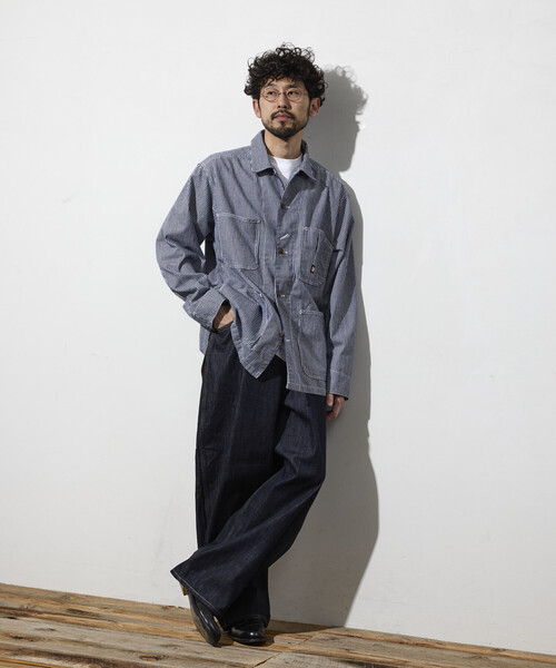 RED KAP(レッドキャップ)の「RED KAP/レッドキャップ 別注 CHORE COAT/チョアコート デニム ヒッコリー(ブルゾン・メンズ・ブラック/その他13/その他7・LARGE/MEDIUM)」の22枚目の写真