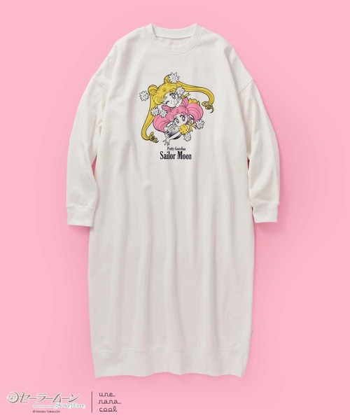 une nana cool（ウンナナクール）の「美少女戦士セーラームーン × une nana cool ワンピース（ルームワンピース・レディース・ピンク/アイボリー・M-L）」の6枚目の写真