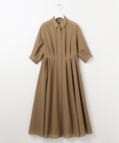 自由区(ジユウク)の「シアーボイルシャツ ワンピース(シャツワンピース・レディース・ブラック系/ブラウン系・40/38/36)」の7枚目の写真
