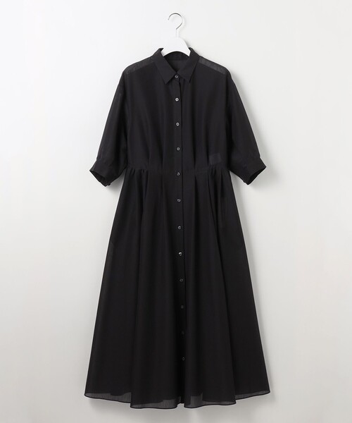 自由区(ジユウク)の「シアーボイルシャツ ワンピース(シャツワンピース・レディース・ブラック系/ブラウン系・40/38/36)」の3枚目の写真