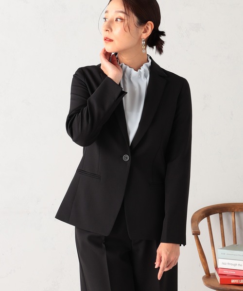 GALLORIA（ギャローリア）の「【セットアップで着られる】キレメクテーラードジャケット（テーラードジャケット・レディース・ネイビー/ブラック/ライトベージュ・L/LL/M/S）」の2枚目の写真