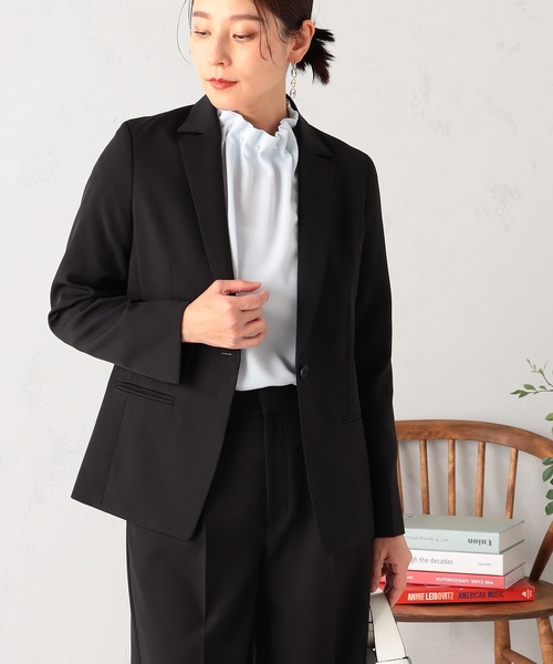 GALLORIA（ギャローリア）の「【セットアップで着られる】キレメクテーラードジャケット（テーラードジャケット・レディース・ネイビー/ブラック/ライトベージュ・L/LL/M/S）」の4枚目の写真