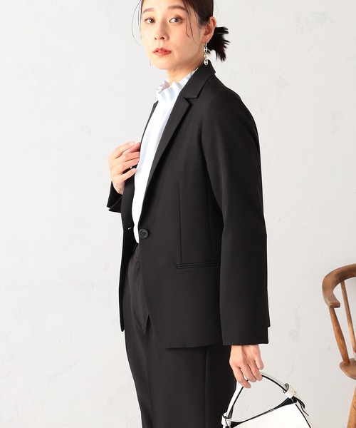 GALLORIA（ギャローリア）の「【セットアップで着られる】キレメクテーラードジャケット（テーラードジャケット・レディース・ネイビー/ブラック/ライトベージュ・L/LL/M/S）」の5枚目の写真