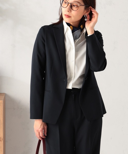 GALLORIA（ギャローリア）の「【セットアップで着られる】キレメクテーラードジャケット（テーラードジャケット・レディース・ネイビー/ブラック/ライトベージュ・L/LL/M/S）」の12枚目の写真