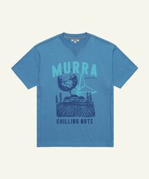 MURRA（ムラ）の「ラスティックムラロゴTシャツ_ブルー（Tシャツ/カットソー）」