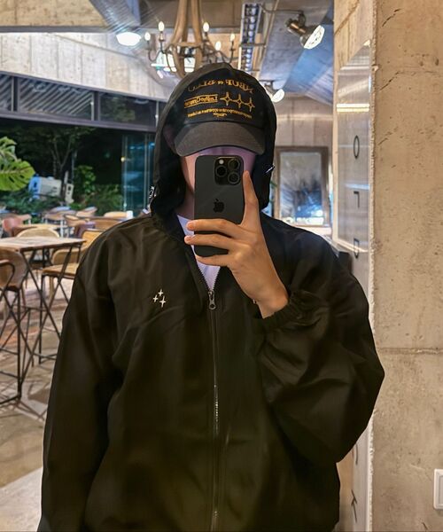 NEUFETBLEU（ヌフエブル）の「NEB windbreaker hoody jacket (black)（パーカー・メンズ・その他・MEDIUM）」の3枚目の写真
