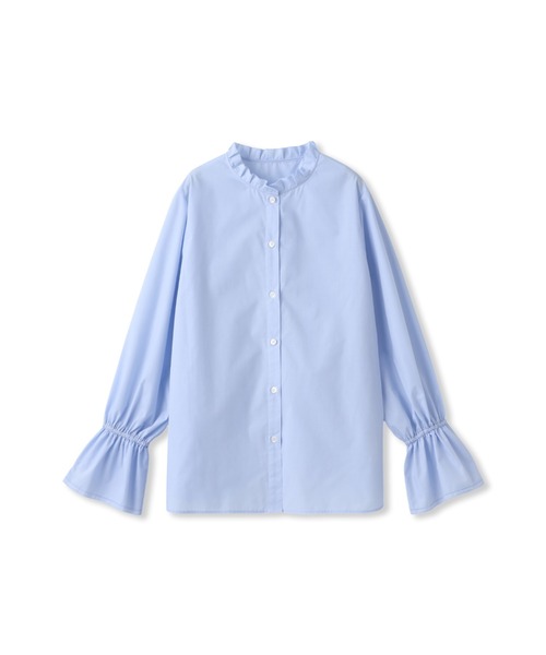 Droite lautreamont（ドロワットロートレアモン）の「襟フリルブラウス≪洗濯機で洗える≫（シャツ/ブラウス・レディース・オフホワイト/ブルー/アイボリー・M）」の4枚目の写真