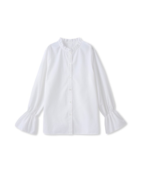 Droite lautreamont（ドロワットロートレアモン）の「襟フリルブラウス≪洗濯機で洗える≫（シャツ/ブラウス・レディース・オフホワイト/ブルー/アイボリー・M）」の11枚目の写真