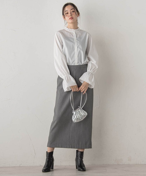 Droite lautreamont（ドロワットロートレアモン）の「襟フリルブラウス≪洗濯機で洗える≫（シャツ/ブラウス・レディース・オフホワイト/ブルー/アイボリー・M）」の18枚目の写真