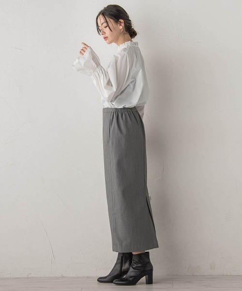 Droite lautreamont（ドロワットロートレアモン）の「襟フリルブラウス≪洗濯機で洗える≫（シャツ/ブラウス・レディース・オフホワイト/ブルー/アイボリー・M）」の21枚目の写真