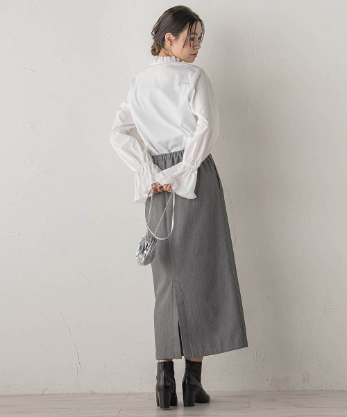 Droite lautreamont（ドロワットロートレアモン）の「襟フリルブラウス≪洗濯機で洗える≫（シャツ/ブラウス・レディース・オフホワイト/ブルー/アイボリー・M）」の22枚目の写真