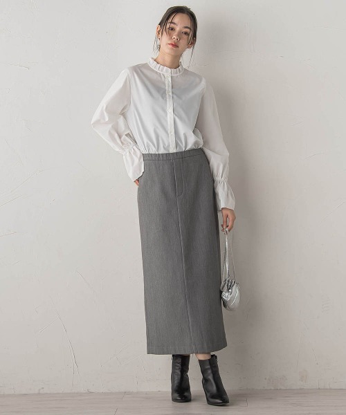 Droite lautreamont（ドロワットロートレアモン）の「襟フリルブラウス≪洗濯機で洗える≫（シャツ/ブラウス・レディース・オフホワイト/ブルー/アイボリー・M）」の19枚目の写真