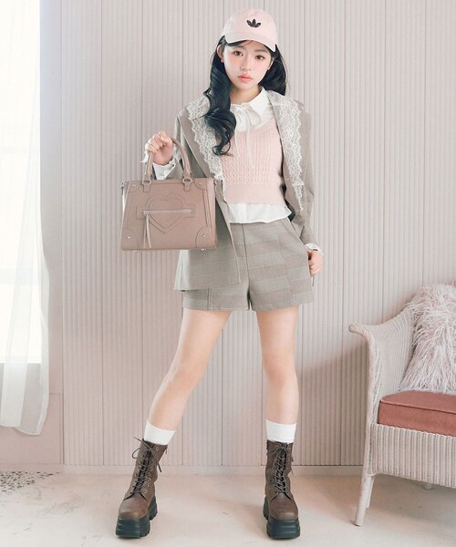 OLIVE des OLIVE（オリーブデオリーブ）の「ベスト+シャツセット（シャツ/ブラウス・レディース・ネイビー/ピンク/トップグレー・FREE）」の22枚目の写真