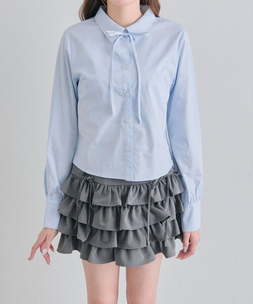 OLIVE des OLIVE(オリーブデオリーブ)の「ベスト+シャツセット(シャツ/ブラウス・レディース・ネイビー/ピンク/トップグレー・FREE)」の7枚目の写真