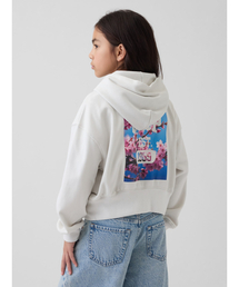 GAP | ヴィンテージソフト フレンチテリー オーバーサイズ SAKURA GAPロゴ ジップアップパーカー (キッズ)(パーカー)