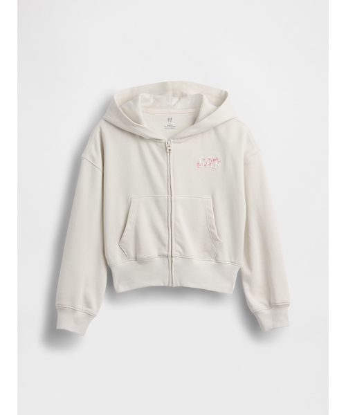 GAP(ギャップ)の「ヴィンテージソフト フレンチテリー オーバーサイズ SAKURA GAPロゴ ジップアップパーカー (キッズ)(パーカー・キッズ・ピンク/ホワイト・130cm/160cm/150cm/120cm/140cm)」の3枚目の写真