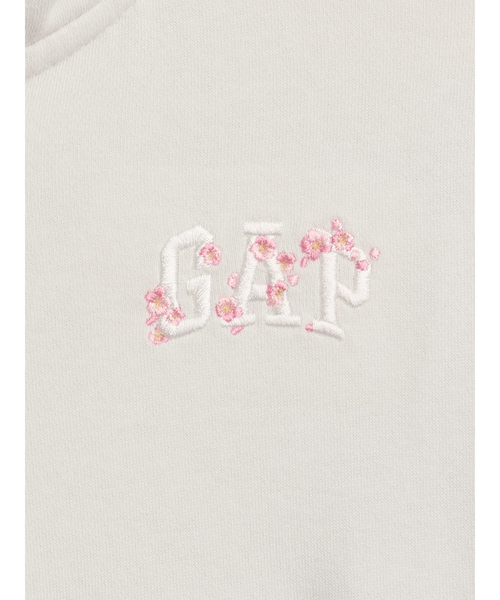 GAP(ギャップ)の「ヴィンテージソフト フレンチテリー オーバーサイズ SAKURA GAPロゴ ジップアップパーカー (キッズ)(パーカー・キッズ・ピンク/ホワイト・130cm/160cm/150cm/120cm/140cm)」の7枚目の写真