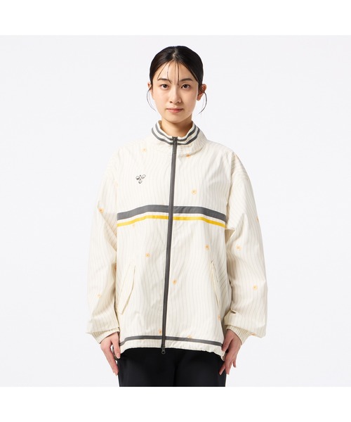 hummel(ヒュンメル)の「hummel/ヒュンメル HMP クロスジャケット(ナイロンジャケット・レディース・アイボリー/ブラック/ブルー・S/M/L/XL)」の4枚目の写真