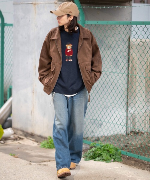 WEGO（ウィゴー）の「WEGO/【26年春夏新作】フライトジャケット（ブルゾン・メンズ・ブラウン/ブラック系3/コバルトブルー/チャコール・MEDIUM/LARGE）」の9枚目の写真