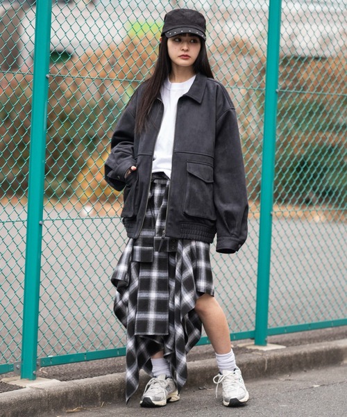 WEGO（ウィゴー）の「WEGO/【26年春夏新作】フライトジャケット（ブルゾン・メンズ・ブラウン/ブラック系3/コバルトブルー/チャコール・MEDIUM/LARGE）」の8枚目の写真