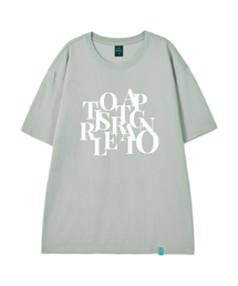 [ビッグロゴ]コットンルーズフィット半袖Tシャツ_ダースティミント