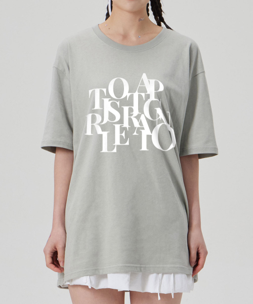 ASTRAL PROJECTION（アストラルプロジェクション）の「[ビッグロゴ]コットンルーズフィット半袖Tシャツ_ダースティミント（Tシャツ/カットソー・メンズ・その他・M/L/XL/XXL）」の3枚目の写真