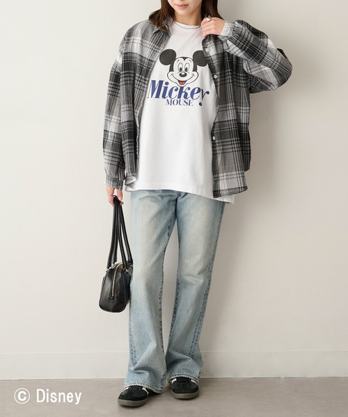 GOOD ROCK SPEED(グッドロックスピード)の「【GOOD ROCK SPEED】Disney / Mickey Mouse ミッキーマウス / Tシャツ(Tシャツ/カットソー・レディース・ブラウン/ホワイト・FREE)」の15枚目の写真