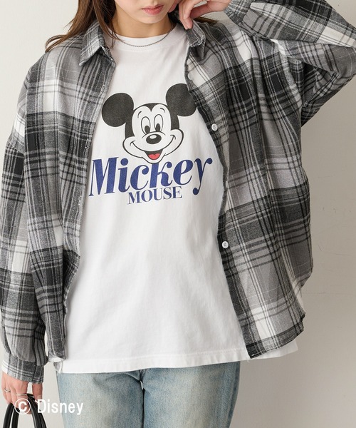 GOOD ROCK SPEED(グッドロックスピード)の「【GOOD ROCK SPEED】Disney / Mickey Mouse ミッキーマウス / Tシャツ(Tシャツ/カットソー・レディース・ブラウン/ホワイト・FREE)」の9枚目の写真