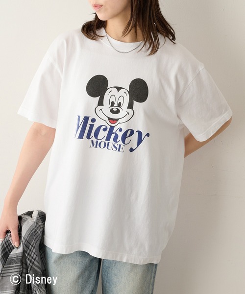 GOOD ROCK SPEED(グッドロックスピード)の「【GOOD ROCK SPEED】Disney / Mickey Mouse ミッキーマウス / Tシャツ(Tシャツ/カットソー・レディース・ブラウン/ホワイト・FREE)」の10枚目の写真