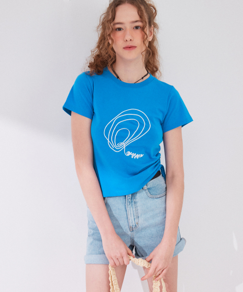 Between A and B（ビトウィーンエイアンドビー）の「オイスター ストリング Tシャツ [ブルー]（Tシャツ/カットソー・レディース・その他・FREE）」の6枚目の写真