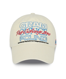GRAM OUNCE POUND（グラムオンスポンド）の「Typo Overlapped 6-Panel Cap_Washed Cream（キャップ）」