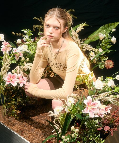 LARTIGENT(ラーティゼン)の「L8 JADORE SLIM T-SHIRT(BEIGE)(Tシャツ/カットソー・レディース・その他・FREE)」の2枚目の写真