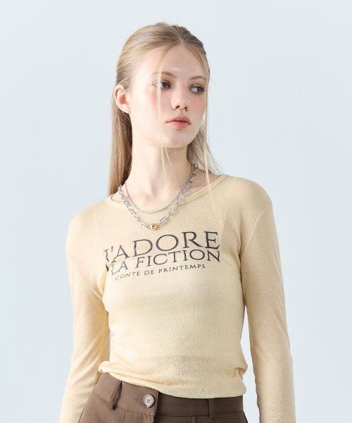 LARTIGENT(ラーティゼン)の「L8 JADORE SLIM T-SHIRT(BEIGE)(Tシャツ/カットソー・レディース・その他・FREE)」の3枚目の写真