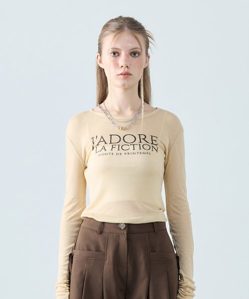 LARTIGENT(ラーティゼン)の「L8 JADORE SLIM T-SHIRT(BEIGE)(Tシャツ/カットソー・レディース・その他・FREE)」の5枚目の写真