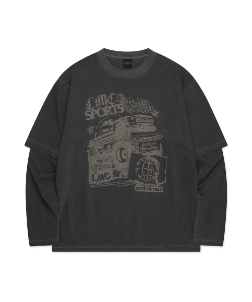 LMCの「OVERDYED LAYERED LONG SLV TEE black(Tシャツ/カットソー・レディース・その他・L/XL)」の1枚目の写真