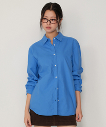 MUSINSA STANDARD WOMAN | ウィメンズリラックスドオックスフォードシャツ[サックスブルー](シャツ/ブラウス)