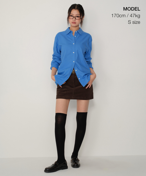 MUSINSA STANDARD WOMAN（ムシンサスタンダードウーマン）の「ウィメンズリラックスドオックスフォードシャツ[サックスブルー]（シャツ/ブラウス・レディース・その他・SMALL/MEDIUM/LARGE/X-SMALL）」の2枚目の写真