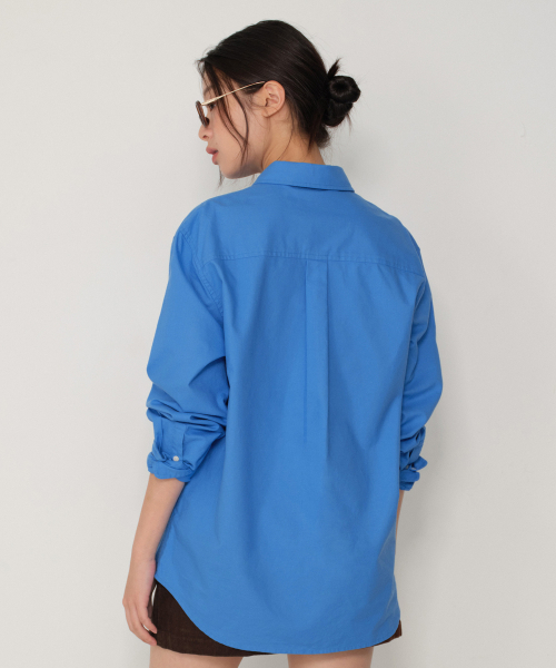 MUSINSA STANDARD WOMAN（ムシンサスタンダードウーマン）の「ウィメンズリラックスドオックスフォードシャツ[サックスブルー]（シャツ/ブラウス・レディース・その他・SMALL/MEDIUM/LARGE/X-SMALL）」の3枚目の写真