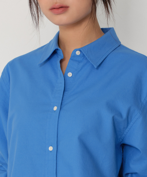 MUSINSA STANDARD WOMAN（ムシンサスタンダードウーマン）の「ウィメンズリラックスドオックスフォードシャツ[サックスブルー]（シャツ/ブラウス・レディース・その他・SMALL/MEDIUM/LARGE/X-SMALL）」の4枚目の写真