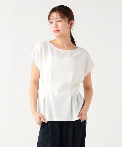 BEAMS HEART(ビームスハート)の「【7/2値下げ】タック ペプラム プルオーバー(Tシャツ/カットソー・レディース・オフホワイト/ブラック/ブラウン系その他4/ミント・FREE)」の1枚目の写真