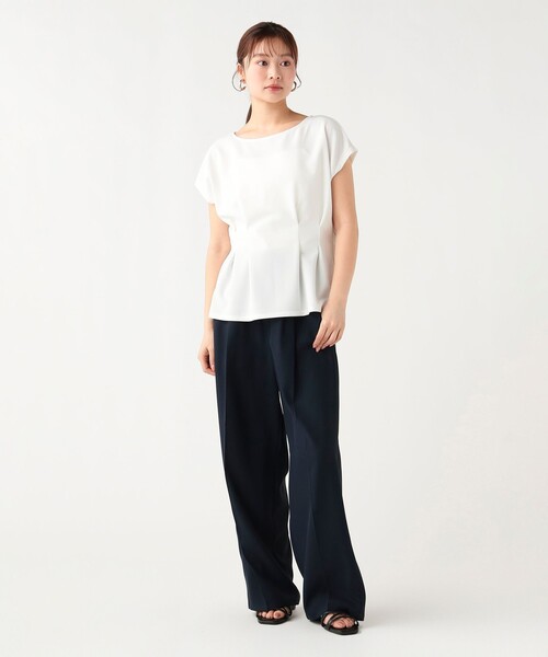 BEAMS HEART(ビームスハート)の「【7/2値下げ】タック ペプラム プルオーバー(Tシャツ/カットソー・レディース・オフホワイト/ブラック/ブラウン系その他4/ミント・FREE)」の6枚目の写真