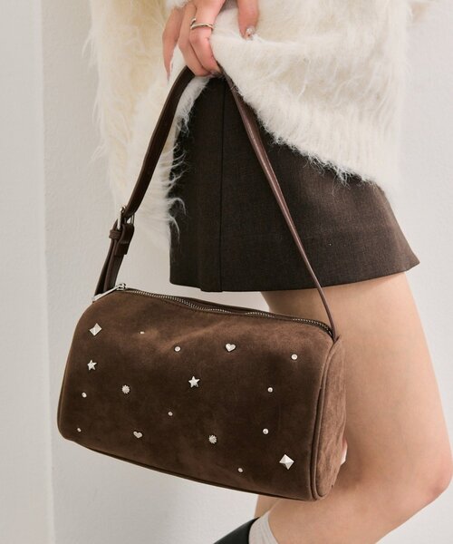 mystic（ミスティック）の「スタッズミニBAG（トートバッグ・レディース・ブラウン・ONE SIZE）」の2枚目の写真