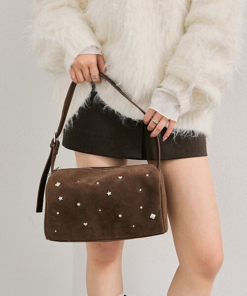 mystic（ミスティック）の「スタッズミニBAG（トートバッグ・レディース・ブラウン・ONE SIZE）」の3枚目の写真