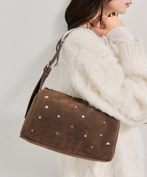 mystic（ミスティック）の「スタッズミニBAG（トートバッグ・レディース・ブラウン・ONE SIZE）」の5枚目の写真