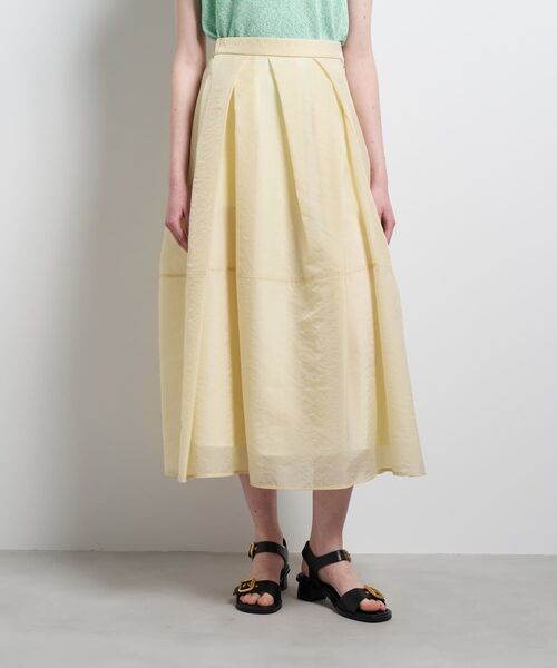 LANVIN en Bleu(ランバンオンブルー)の「シアータックフレアスカート(スカート・レディース・ブラック/イエロー・38/36)」の6枚目の写真